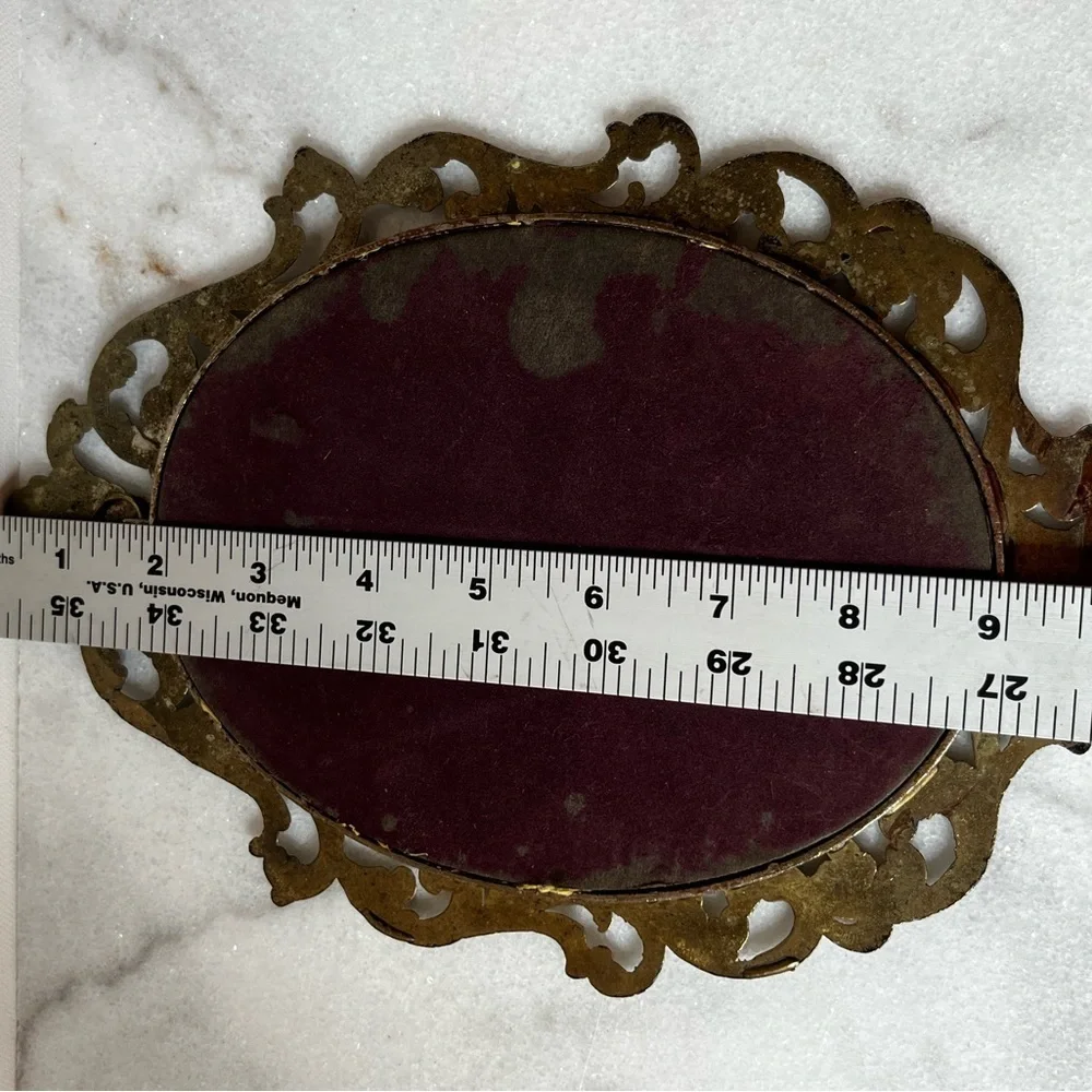 Vintage Ornate Regency style marble mirror set of 2